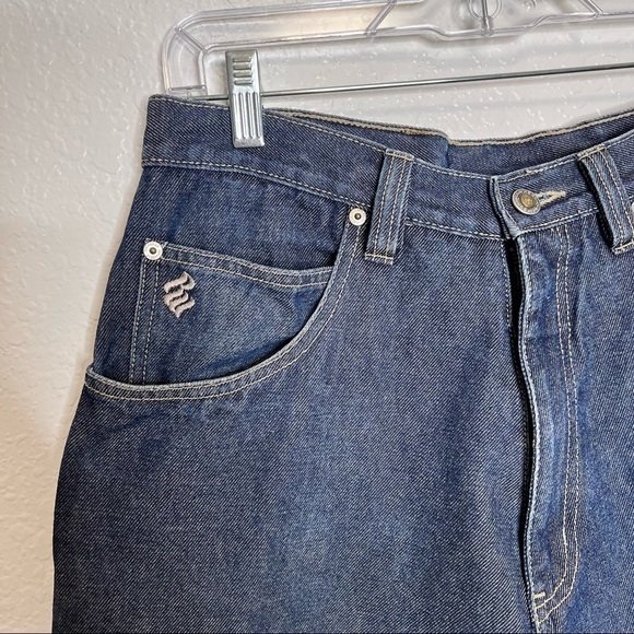 Vintage Rocawear Jeans Men 32X34 y2K 90s Dark Wash Hip Hop Carpenter G - Picture 2 of 9